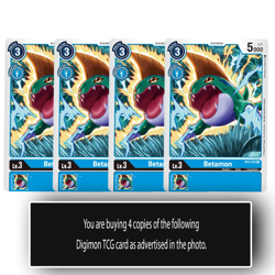 Betamon - BT2-022 C - Common Digimon TCG Card Playset Blue - Image 1