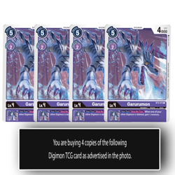 Garurumon - BT2-073 C - Common Digimon TCG Card Playset Purple - Image 1