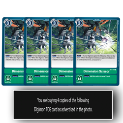 Dimension Scissor - BT1-112 C - Common Digimon TCG Card Playset Green - Image 1