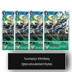 Gargomon EX2-026 C Common Green Digimion TCG Card Playset - Image 1