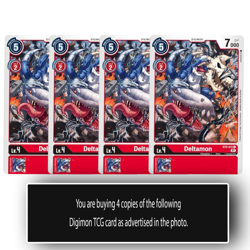 Deltamon - BT6-012 C - Digimon TCG Card - Red Playset - Image 1