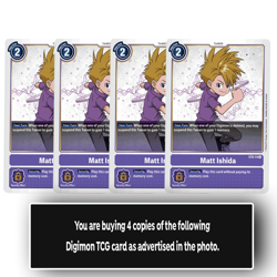 Matt Ishida - ST6-14 - Rare Digimon TCG Card Playset Purple - Image 1