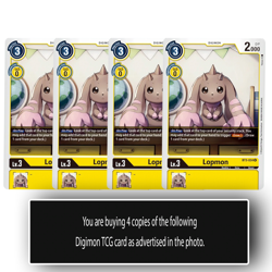Lopmon - BT3-034 U - Uncommon Digimon TCG Card Playset Yellow - Image 1