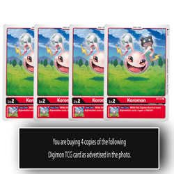 Koromon - ST1-01 U - Uncommon Digimon TCG Card Playset Red - Image 1