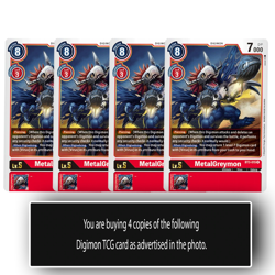 MetalGreymon - BT3-015 R - Rare Digimon TCG Card Playset Red - Image 1