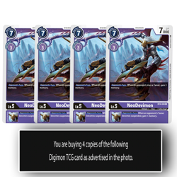 NeoDevimon - BT4-084 - Common Digimon TCG Card Playset Purple - Image 1