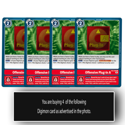 Offensive Plug-In A EX2-066 C Common Red Digimion TCG Card Playset - Image 1