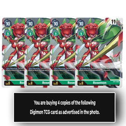 Rosemon - ST4-12 - Rare Digimon TCG Card Playset Green - Image 1