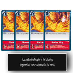 Shadow Wing - ST1-13 C - Common Digimon TCG Card Playset Red - Image 1
