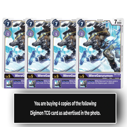 WereGarurumon - ST6-11 - Rare Digimon TCG Card Playset Purple - Image 1