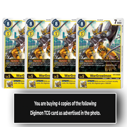 WarGrowlmon - BT4-046 - Rare Digimon TCG Card Playset Yellow - Image 1