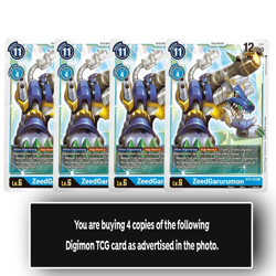 ZeedGarurumon - BT4-033 - Rare Digimon TCG Card Playset Blue - Image 1