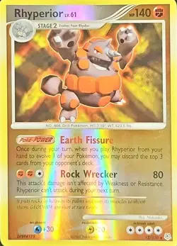 Pokemon Card | Rhyperior Reverse Holo Rare Diamond & Pearl 12/130 | LP - Image 1