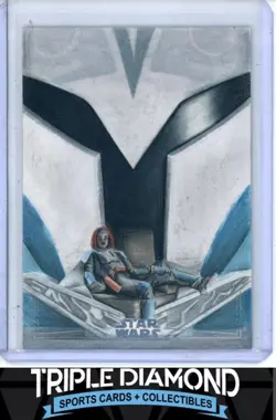 Topps Chrome Star Wars Bo-Katan Kryze #1/1 Sketch Card By Traci Easterday BNA856 - Image 1