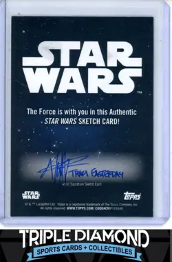 Topps Chrome Star Wars Bo-Katan Kryze #1/1 Sketch Card By Traci Easterday BNA856 - Image 2