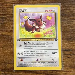 Pokemon TCG Eevee Jungle 1st Edition Card 51/64, Regular Common, LP/N M - Image 1