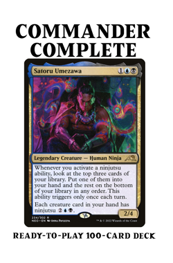 Satoru Umezawa NINJA TRIBAL NINJITSU Magic MTG Custom Commander Deck - Image 1