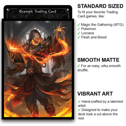 Cinderbones - The Risen Flame - MTG Size - 100 Smooth Matte Card Sleeves - Image 2