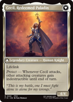 Magic MTG - Cecil, Dark Knight // Cecil, Redeemed Paladin - MINT/NMINT - EN - Image 2