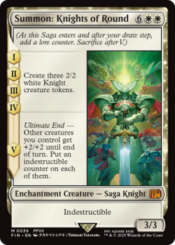 Magic MTG - Summon: Knights of Round - Final Fantasy - MINT/NMINT - EN - Image 1
