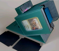 MTG Commander Deck Card Box Display Window Dice Drawer 100+ Double Sleeved Green - Image 4