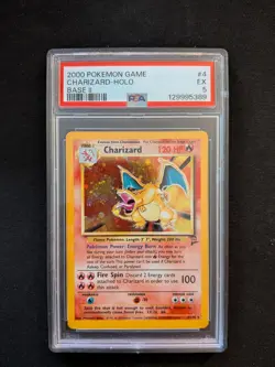 Pokemon 2000 Game Base II Charizard Holo 4/130 PSA 5 EX Card - Image 1