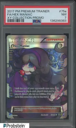 2017 Pokemon Premium Trainer XY Collection Promo #75a FA Hex Maniac PSA 7 - Image 1