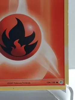 Fire Energy 124/130 Pokemon Diamond & Pearl Damaged Used See Pictures - Image 4