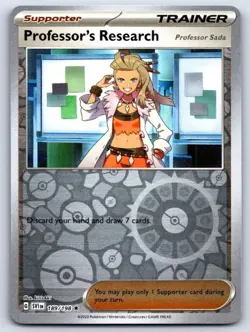 Pokemon TCG Scarlet & Violet Reverse Holo Professor's Research 189/198 Rare - Image 1