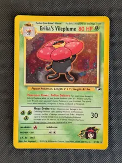 2000 Pokemon Gym Heroes Erika’s Vileplume Holo Rare 5/132 WOTC Mint - Image 1