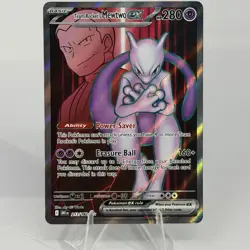 Pokemon TCG Team Rockets Mewtwo EX 213/182 Full Art English NM - Image 1