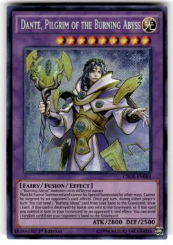 Yugioh Dante, Pilgrim Of The Burning Abyss CROS-EN084 Secret Rare 1st Ed NM - Image 1