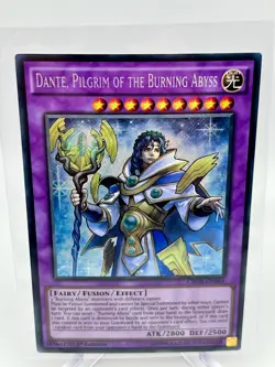 YuGiOh Dante, Pilgrim of the Burning Abyss Secret Rare 1st Edition CROS-EN084 NM - Image 1