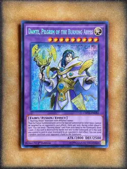 Yugioh Dante, Pilgrim of the Burning Abyss CROS-EN084 Secret Rare 1st Ed LP - Image 1