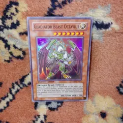 Yugioh Gladiator Beast Octavius GLAS-ENSP1 - Super Rare - Limited Ed - Near Mint - Image 4