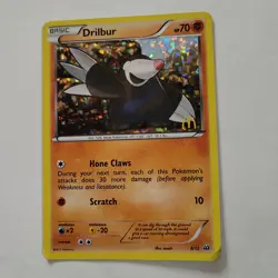 Drilbur 8/12 McDonald's 2012 Holo Promo Pokemon Card - Image 1