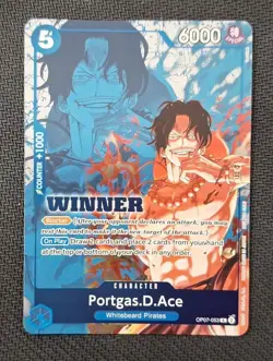 One Piece Card Game - Portgas.D.Ace OP07-053 Winner NM - Image 1