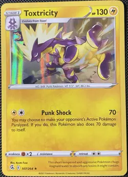 Toxtricity 107/264 Swsh08: Fusion Strike Holo - Pokemon Card - Image 1