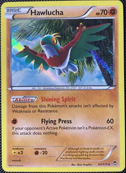 Hawlucha 63/111 XY - Furious Fists Holo (See Photos) Pokemon Card - Image 1