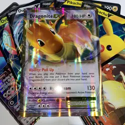 8x Jumbo Pokemon Cards - Lance’s Charizard V, Pikachu V, Dragonite Ex, & More. - Image 1