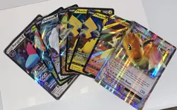 8x Jumbo Pokemon Cards - Lance’s Charizard V, Pikachu V, Dragonite Ex, & More. - Image 2