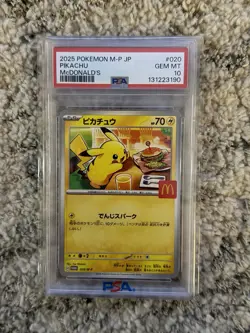 PSA 10 Pikachu 020/M-P McDonald's Promo 2025 Pokemon Card Japanese [US Seller] - Image 1