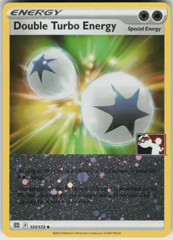 Holo Foil Double Turbo Energy 151/172 Uncommon Prize Pack Series Cards - Image 1