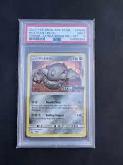 Pokemon Card - Heatran - SM96 - Ultra Prism Staff Promo - PSA 9 - Image 1