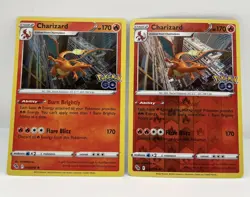 Charizard x2 Pokemon GO Reverse Holo & HOLO Cards 010/078 NEAR MINT 🔥 2022 - Image 1