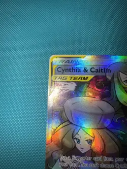 Pokemon TCG Cynthia & Caitlin Full Art Holo Card 228/236 Sm-Cosmic Eclipse - Image 2