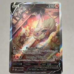 Pokemon Flareon V Full Art Promo Holo SWSH179 Sword & Shield Black Star Card - Image 1
