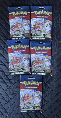 Lot of 5 Pokemon TCG Mystery Pack with 1 Foil Card Guaranteed 2024 Sealed - Image 1