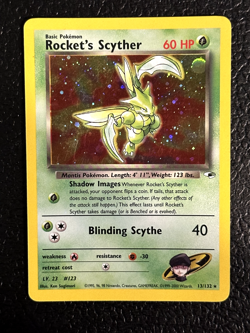 Pokemon TCG Cards Rocket's Scyther 13/132 Gym Heroes Holo Rare. - Image 1