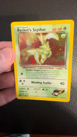 Pokemon TCG Cards Rocket's Scyther 13/132 Gym Heroes Holo Rare. - Image 2